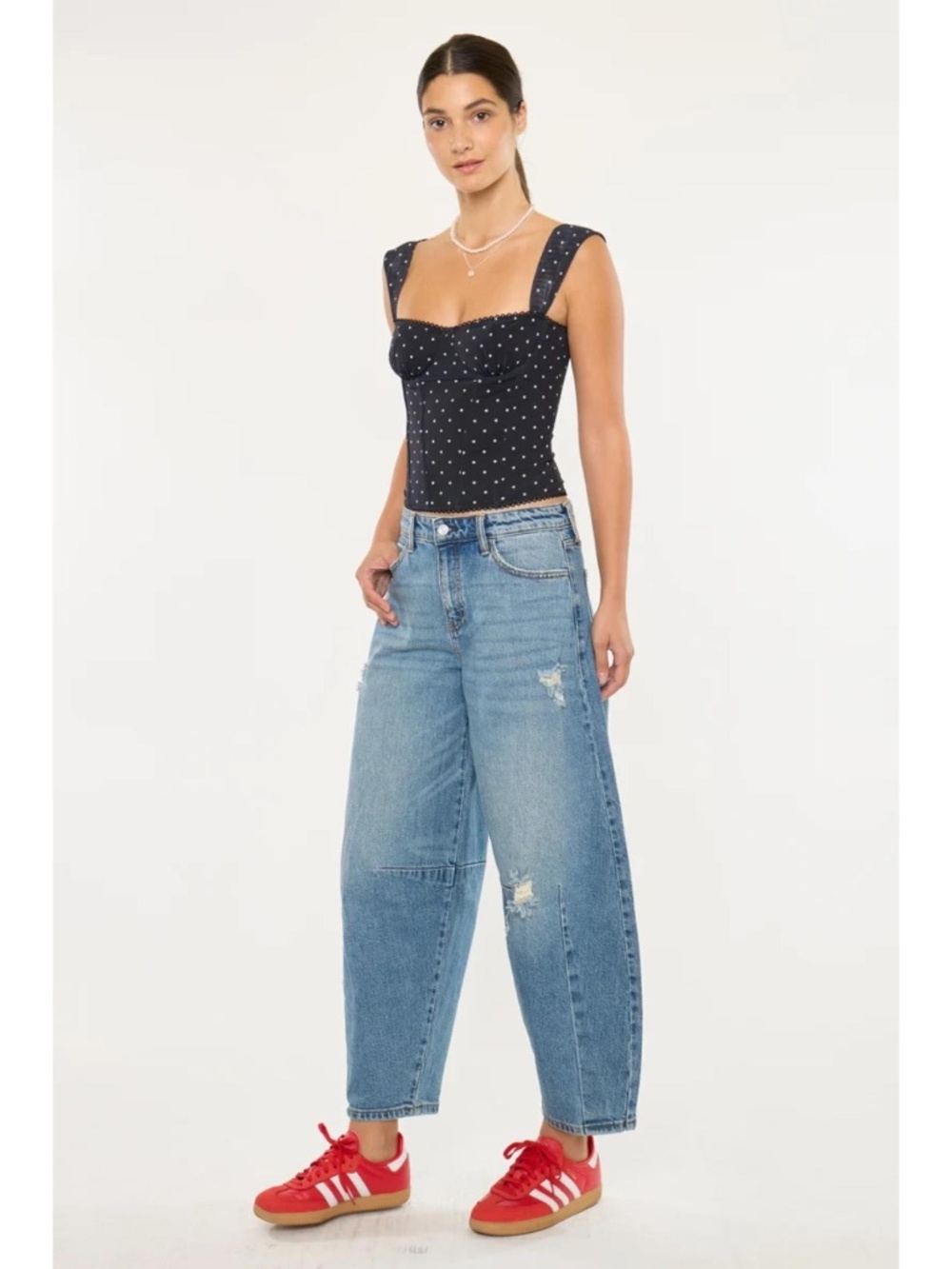KanCan Addison Horseshoe Barrel Jeans - Picture 3 of 10
